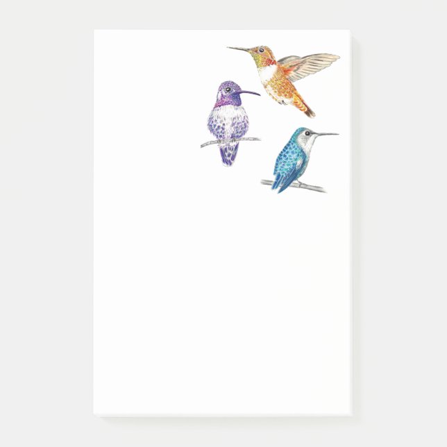 Post-it® Trio des colibris (Devant)