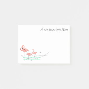 Post-it® Trio "texte " de Flamants roses