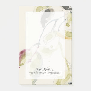Post-it® Triptyque de branche de feuille d'aquarelle