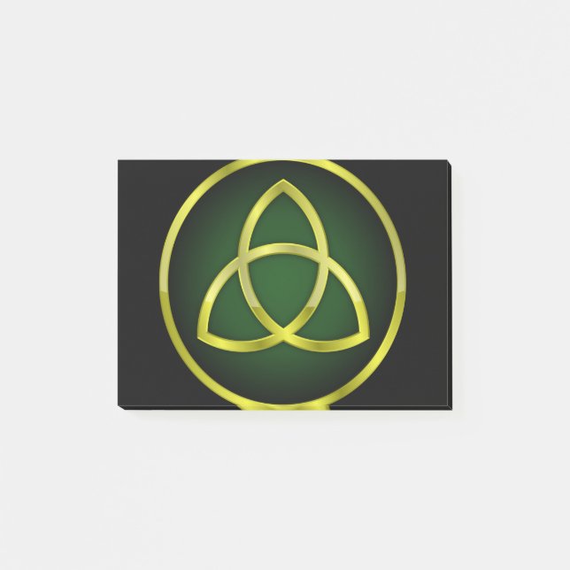 Post-it® triquetra or et vert (Devant)