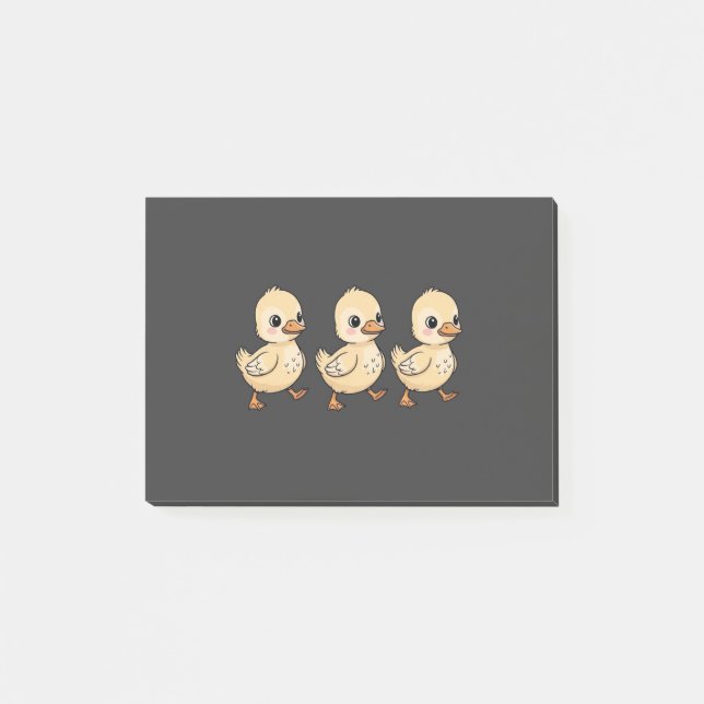 Post-it® Trois Canetons Marchant en Rang – Mignon (Devant)