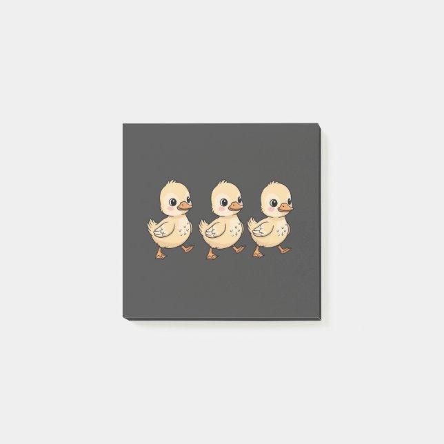 Post-it® Trois Canetons Marchant en Rangée – Mignon (Devant)
