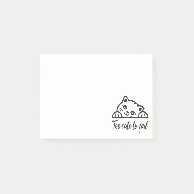 Post-it® Trop mignon pour échouer (Devant)