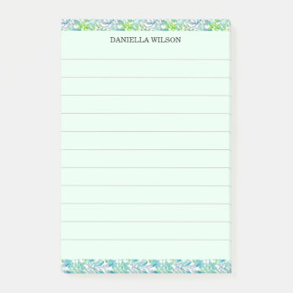 Post-it® Tropical Chic Botanique Floral Aquarelle Ligné