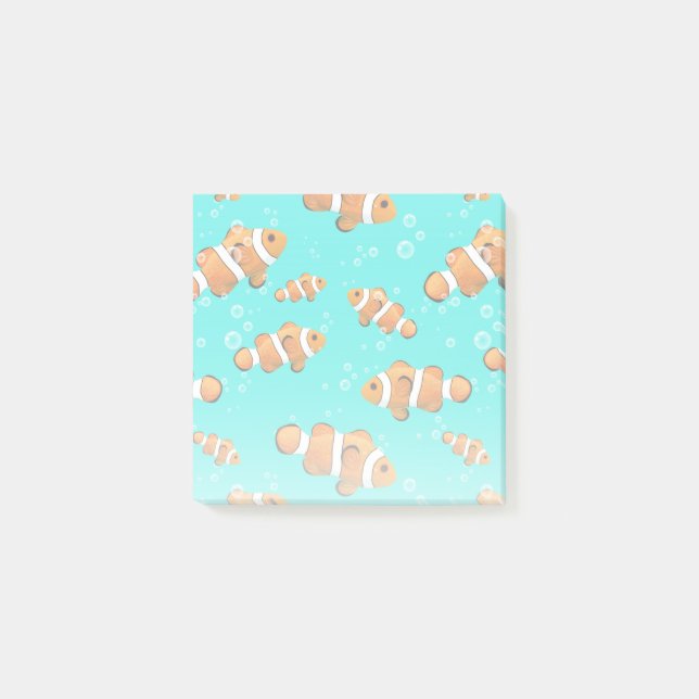 Post-it® Tropical Clownfish & Bubbles Motif (Devant)