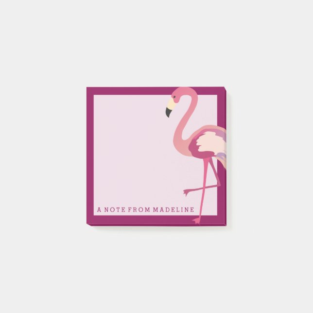 Post-it® Tropical | Flamant rose aquarelle (Devant)