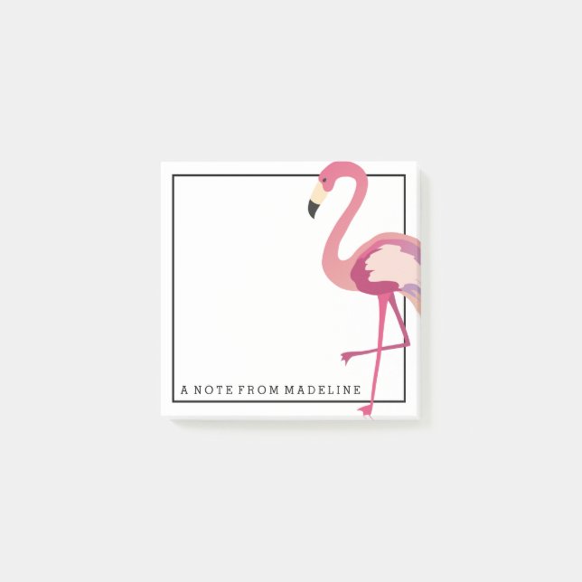 Post-it® Tropical | Flamant rose aquarelle (Devant)