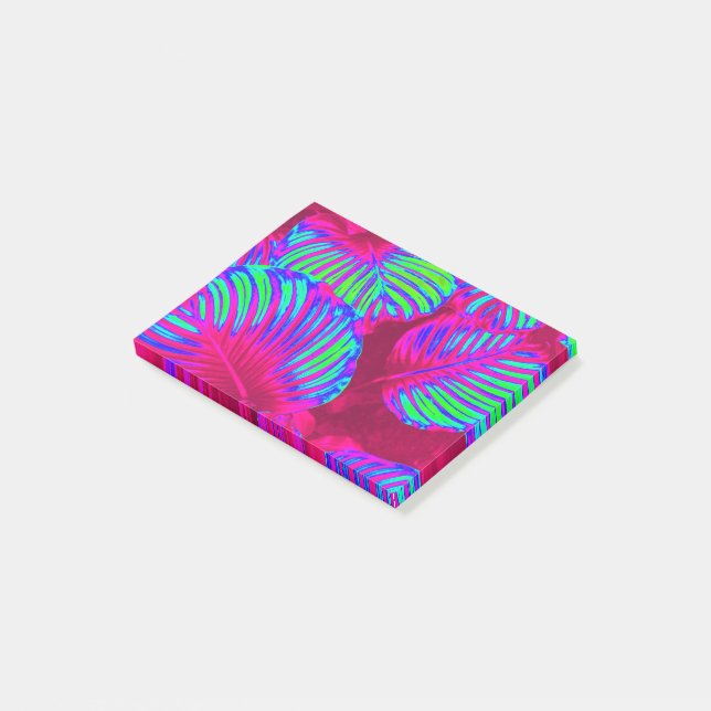 Post-it® Tropical Lush Magenta Feuilles (Incliné)