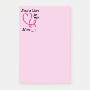 Post-it® Trouver un remède/coeur/maman...Cancer du sein