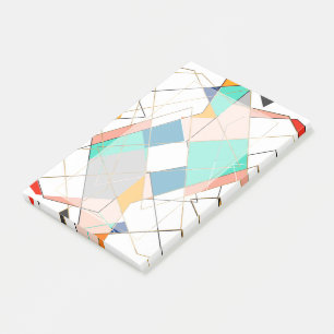 Post-it® Trucs géométriques Abstraits dorés modernes