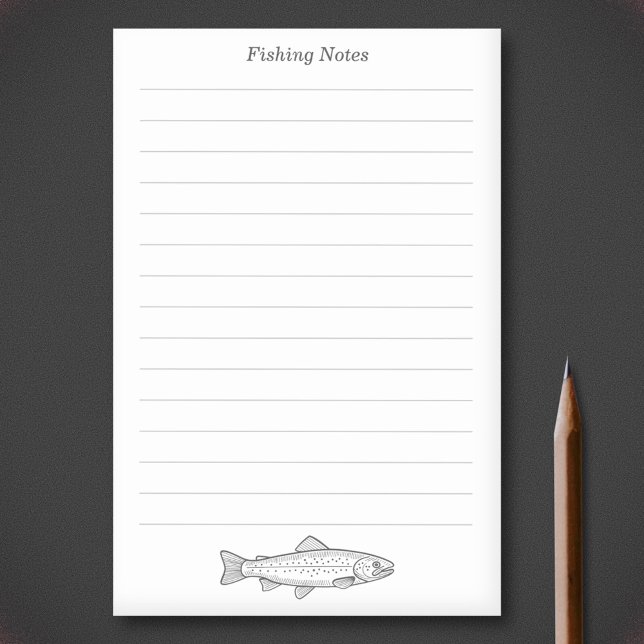 Post-it® Truites et lignes (Trout Post-it Notes)