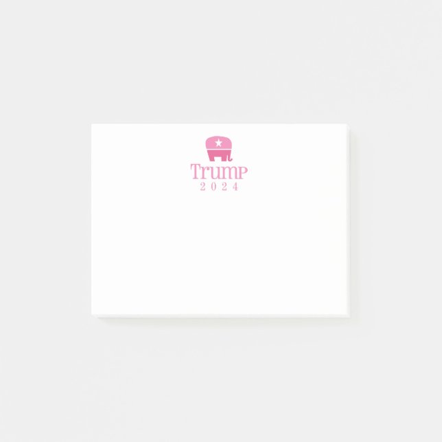 Post-it® Trump 2024 Eléphant rose mignon (Devant)