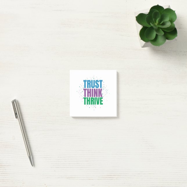 Post-it® Trust Think Thrive – Motivational Quote Design (Bureau)