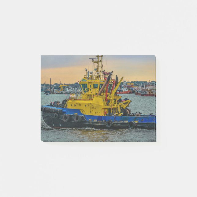 Post-it® Tugboat sailing at river, montevideo, uruguay (Devant)