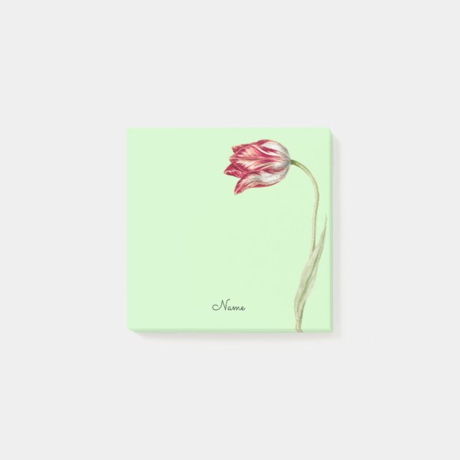 Post-it® Tulip Flower Art Nom Publier It Note Pad (Devant)