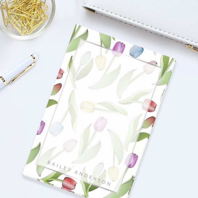 Post-it® Tulipe colorée botanique personnalisée (Créateur téléchargé)