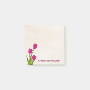 Post-it® Tulipes de roses indien sur l'aquarelle