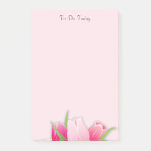Post-it® Tulipes roses / Liste de choses à faire