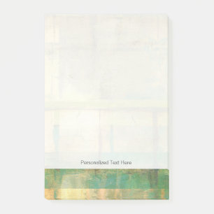 Post-it® Turquoise dorée et peinture abstraite de vert