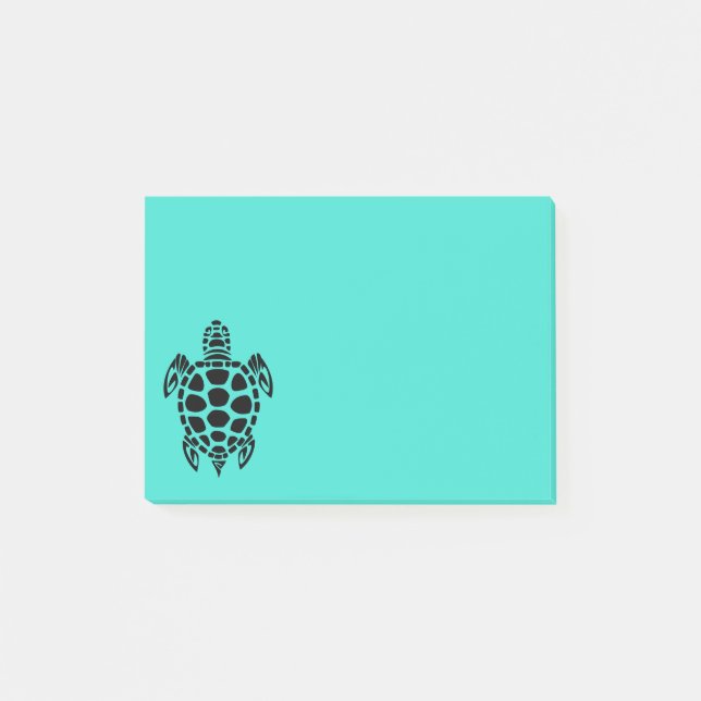 Post-it® Turquoise tribale de tortue de mer (Devant)