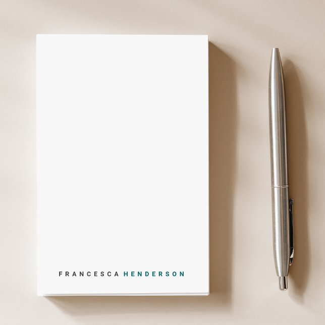 Post-it® Turquoise Vert tendance Moderne Minimaliste Simple (Créateur téléchargé)