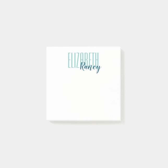 Post-it® Type de Gras simple Aqua Blue (Devant)