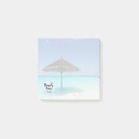 Typographie de cloche de plage - Parapluie sur la