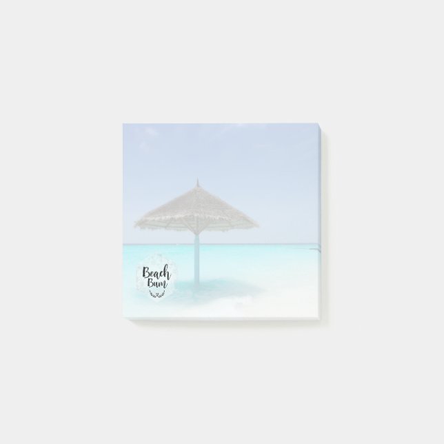 Post-it® Typographie de cloche de plage - Parapluie sur la  (Devant)