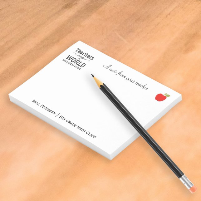 Post-it® Typographie de pomme rouge appréciation du nom du  (Créateur téléchargé)