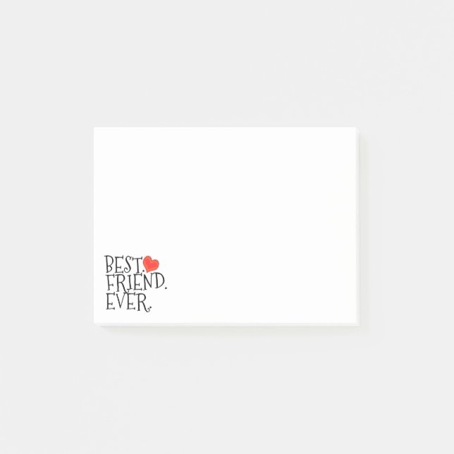 Post-it® Typographie du coeur de la meilleure amie (Devant)
