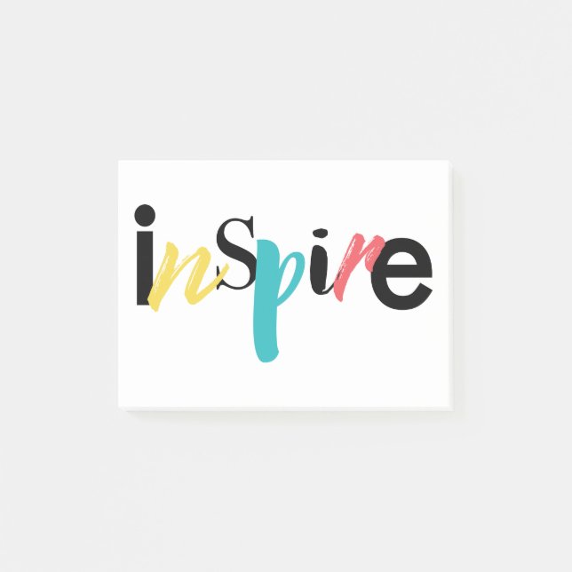 Post-it® Typographie moderne, créative et joyeuse d'Inspire (Devant)