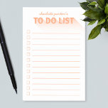 Post-it® Typographie moderne Orange To Do List<br><div class="desc">Liste Orange à faire moderne Post-it® Notes avec les mots "Liste à faire" avec une ombre longue en dégradé et des cases à cocher contre un arrière - plan blanc Personnalisez en remplaçant le texte de l'espace réservé par vos propres informations. Pour plus d'options comme changer la police et sa...</div>