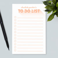 Typographie moderne Orange To Do List