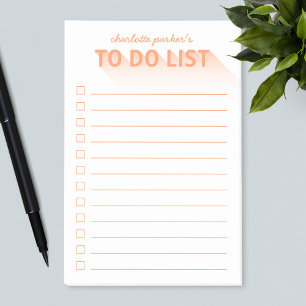Post-it® Typographie moderne Orange To Do List