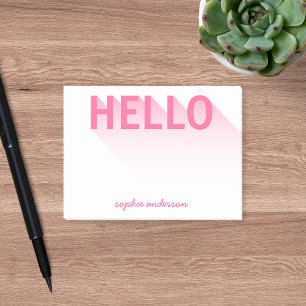 Post-it® Typographie moderne Rose Hello
