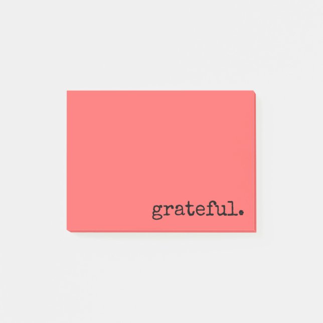 Post-it® typographie reconnaissance corail (Devant)