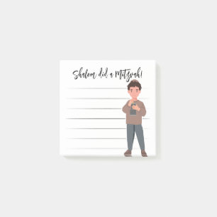 Post-it® Tzedaka Mitzvah Notes - Boy Giving Tzedaka