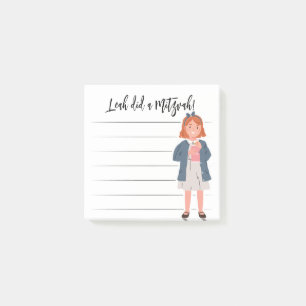 Post-it® Tzedaka Mitzvah Notes - Girl Giving Tzedaka