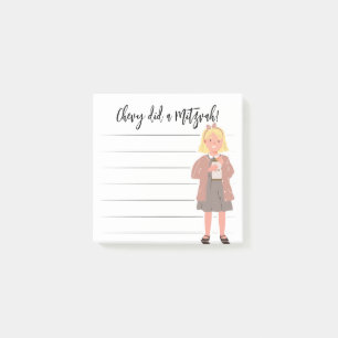 Post-it® Tzedaka Mitzvah Notes - Girl Giving Tzedaka