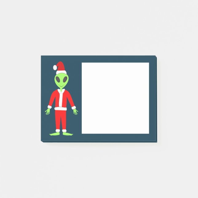 Post-it® UFO Ho Ho Père alien de Noël (Devant)