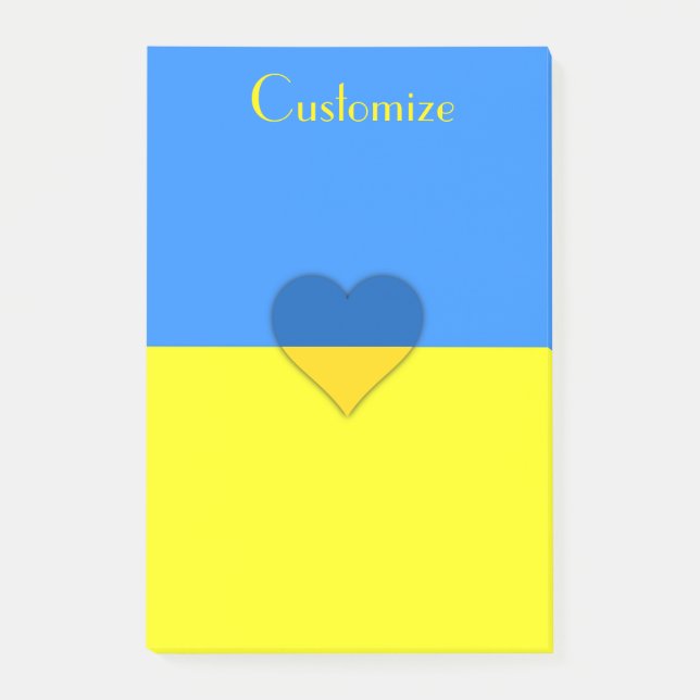 Post-it® Ukraine Drapeau bleu jaune Thunder_Cove (Devant)
