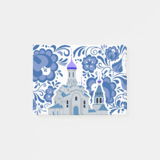Post-it® Ukrainian Churches of Kiev Blue and White