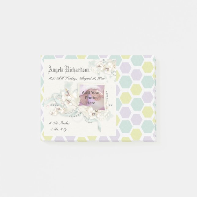 Post-it® Un cadre photo élégant pour bébé, bébé ou fille (Devant)