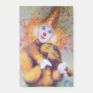 Post-it® Un clown doux jouant du violon