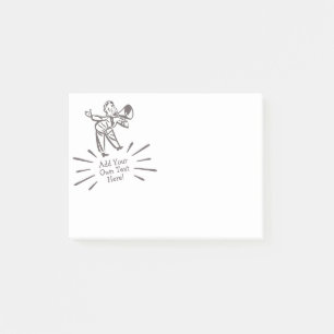 Post-it® Un Homme Mégaphone Rétro Drôle Diffuse Votre Messa