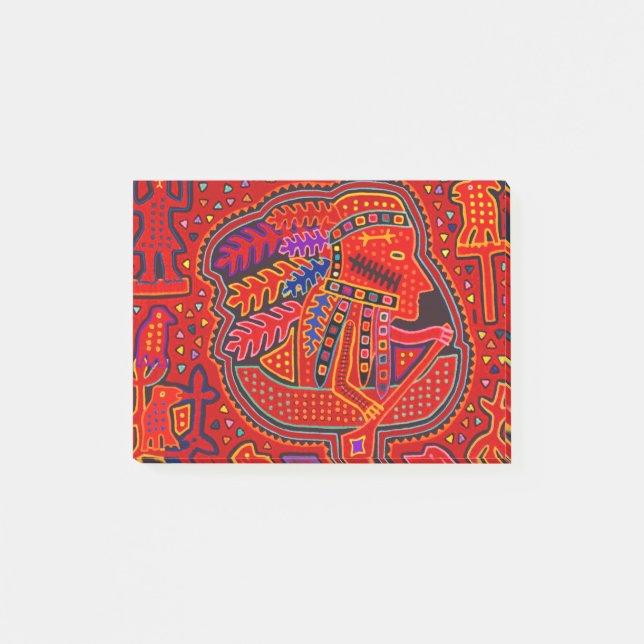 Post-it® Un Indien Kuna en canoë (Devant)
