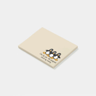 Post-it® Un le brun drôle de conception d'énonciation de