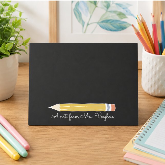 Post-it® Un mot du professeur Crayon  Rappels mignons pour  (A Note From Teacher Pencil Cute Classroom Reminde)