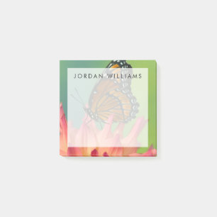 Post-it® Un papillon vice-roi sur une zinnia