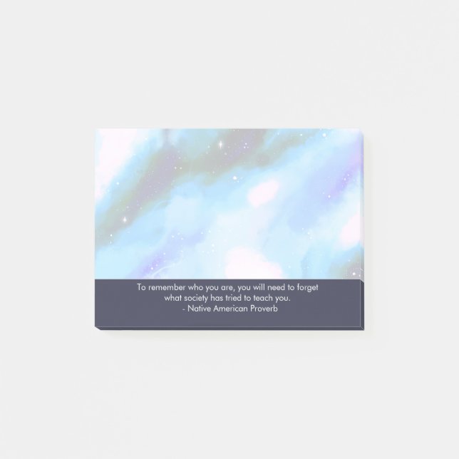 Post-it® Un Proverbe Amérindien Un Sage Inspiré Dit : (Devant)